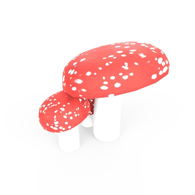 Paddestoelen 3D-modellering