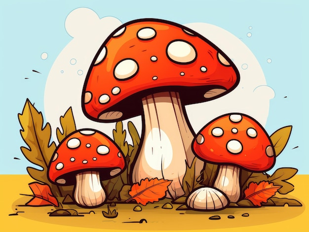 Foto paddestoelen hd 8k behang stock photographic image