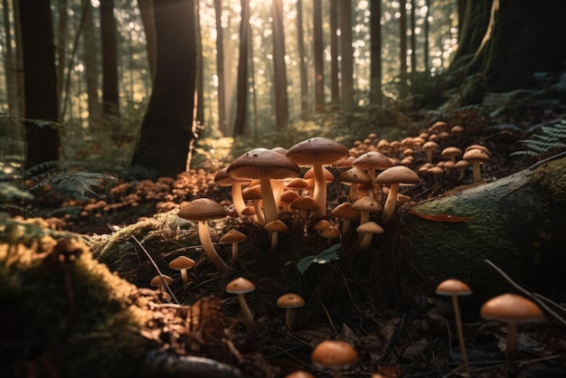 Paddestoelen in het bos