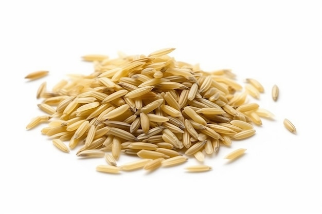 水稲種子は、白い背景の上の米粒を分離しました