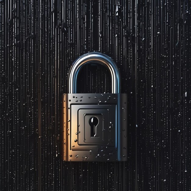 padlock on dark backgroundpadlock on dark backgroundpadlock with a black hole in front of the door