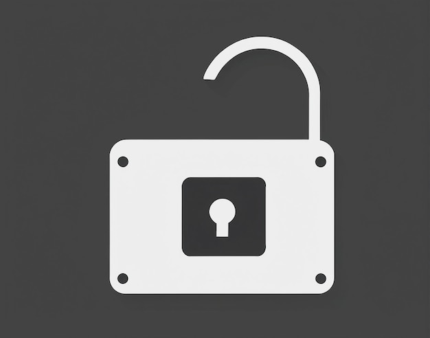 a padlock icon on a black background