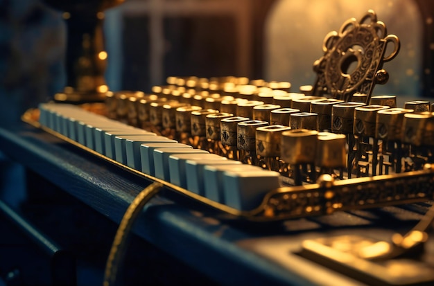 A padlock on a keyboard with keys moving