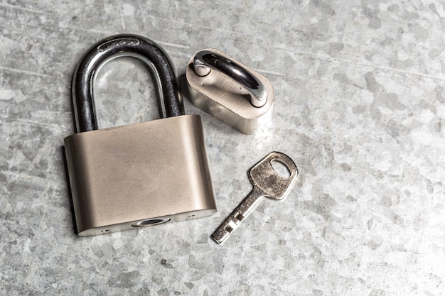 Padlock on the table