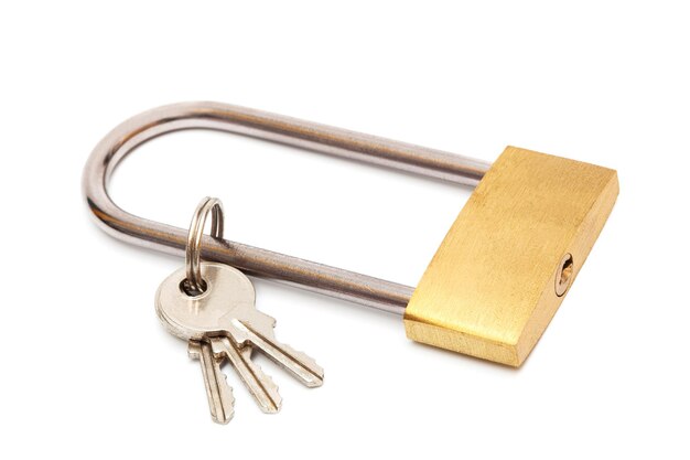 Padlock with keys