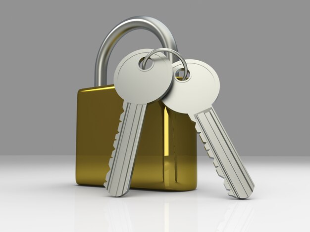 Padlock with Keys		