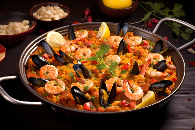 Paella a spanish flavour dish