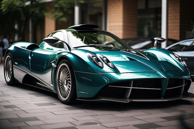 Premium AI Image  Pagani Zonda Sports car Supercar Sportcar Sleek sport  car Performance cars luxury car automobile Vehicle automotive AI