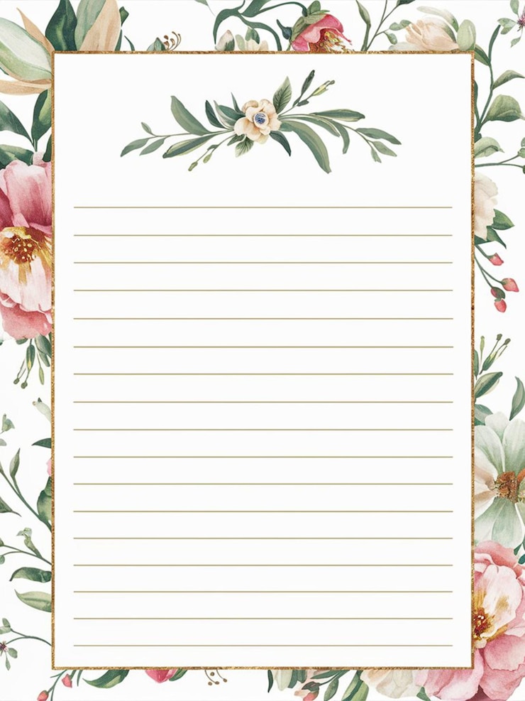 Photo a page that has a flower on it