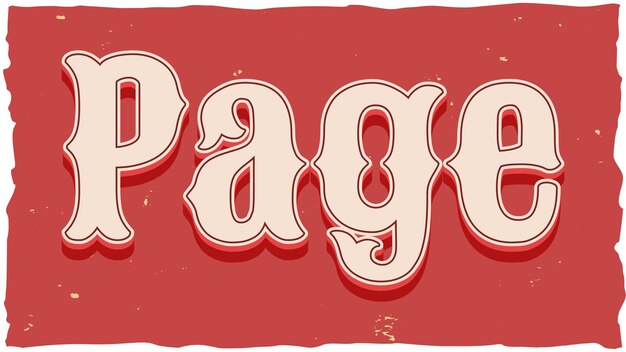 Page Vintage Text