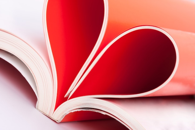 Pages in heart shape