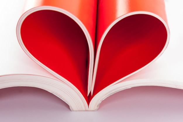 Pages in heart shape