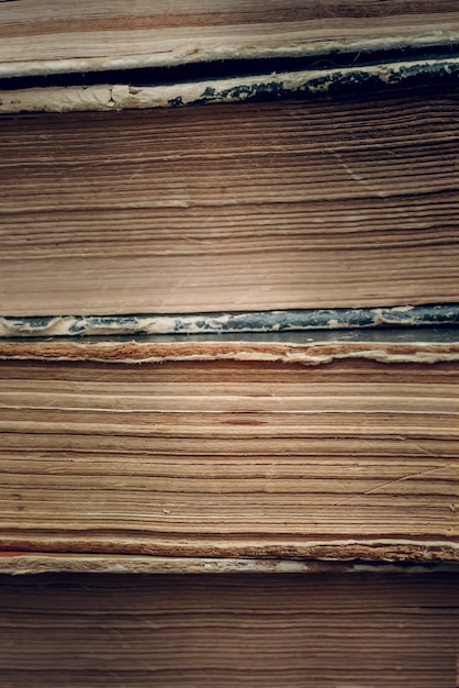 Foto pagine del primo piano dei vecchi libri come fondo