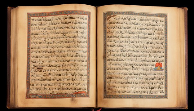 Pages of the quran with arabic texts