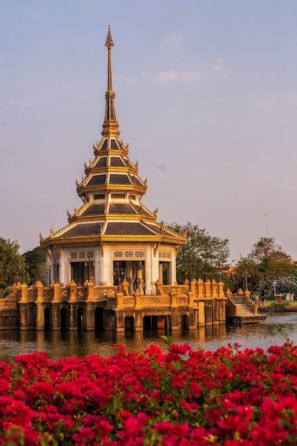 Pagoda at the park place near Chaloem Phrakiat Worawihan Temple