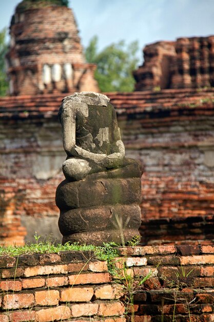 Photo pagoda at wat chaiwattanaram temple ayutthaya thailand