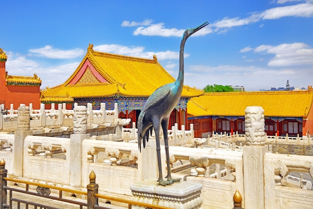 Pagoden, pagodes binnen het grondgebied van het Verboden Stadsmuseum in Peking in het hart van de stad, China.