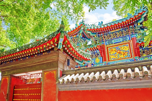 Pagoden, pagodes binnen het grondgebied van het Verboden Stadsmuseum in Peking in het hart van de stad, China.