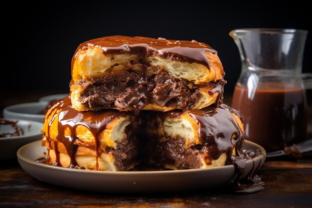 Pain au Chocolat met donkere chocolade vulling Genadige ochtend traktatie