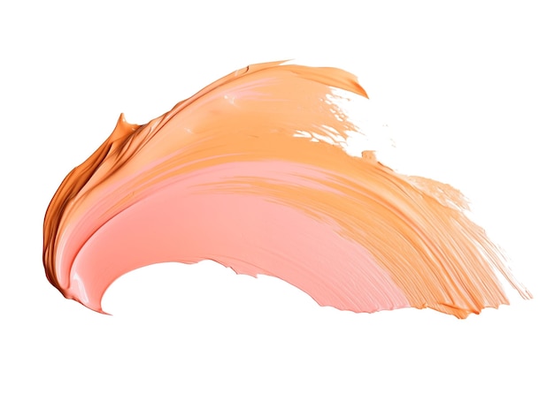 Pain brush Stroke peach color oil acrylic paint