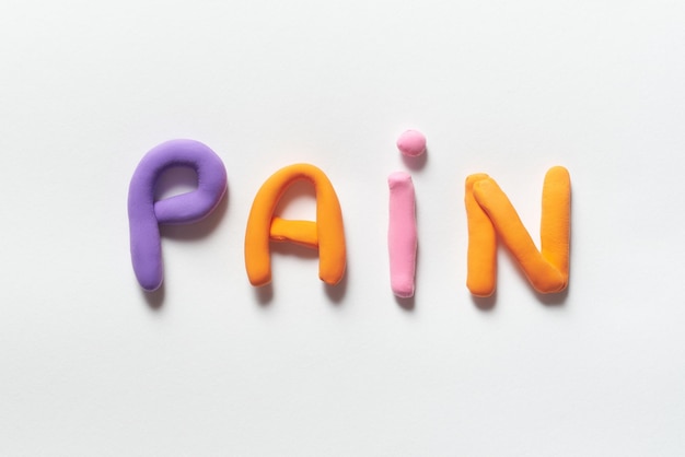 Pain formed of colorful plasticine