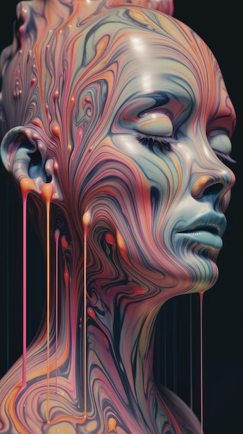 Paint art face background
