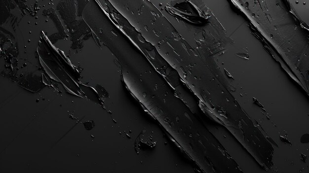 Foto dipingere colore nero su sfondo nero stile colore dell'acqua