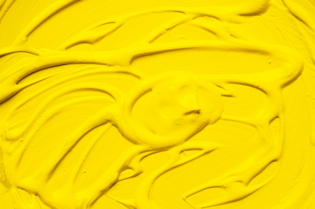 Paint of bright yellow color in smudge