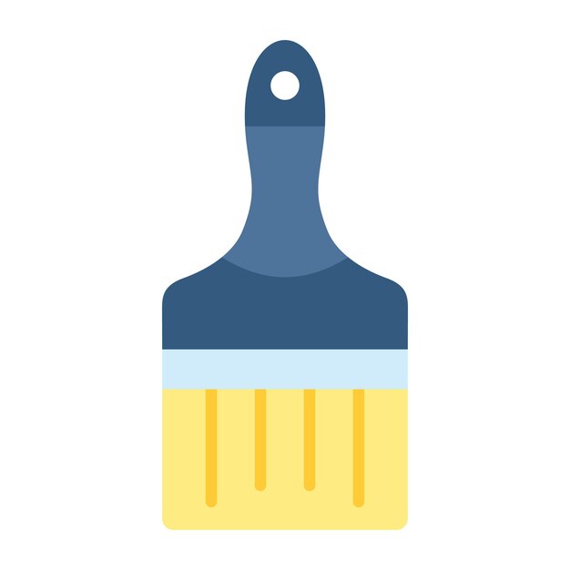 Photo paint brush flat illustration