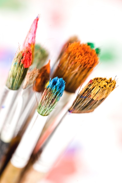 Paint brushes and paints