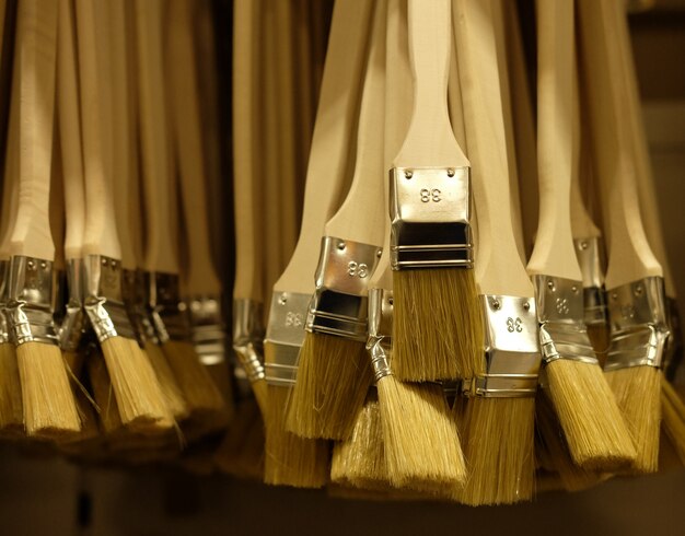 Paint brushes for repair in the store