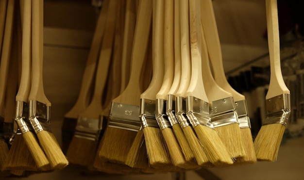 Paint brushes for repair in the store