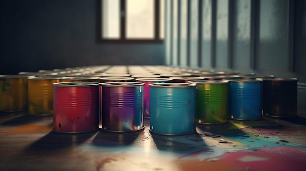 Paint cans Generative Ai