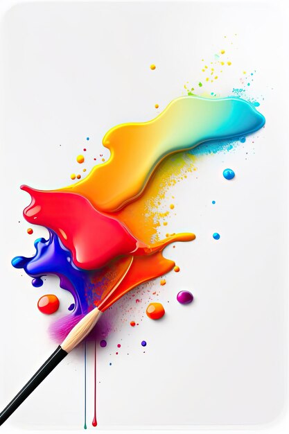 Краска и красочный абстрактный фон или обложка обоев ai сгенерированная иллюстрацияxA