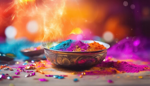 Paint Dust Slide happy holi indian concept