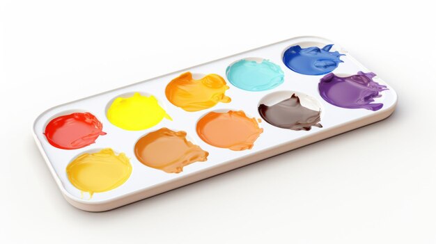 Paint Palette isolated on White Background