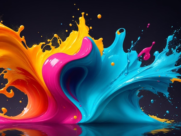 Paint Splash 8k Colorful Desktop Wallpaper Stock Illustration, wallpapers  8k para pc 