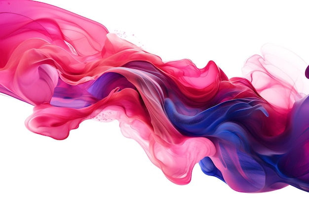 Paint splash Abstract blue and pink paint watercolor splashes element for design isolated on white and transparent background ai generate