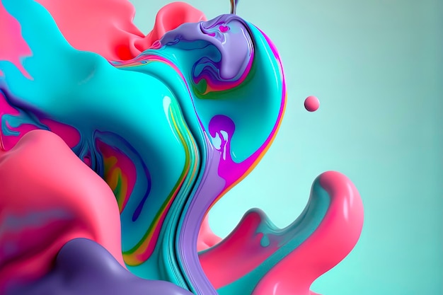 Paint splash background with pastel colors AIgenerated