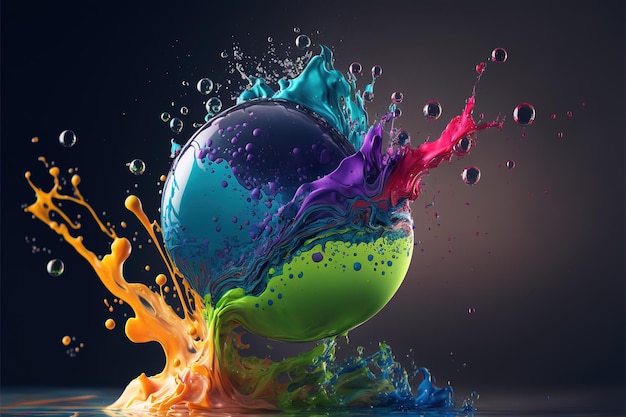 paint splash ball