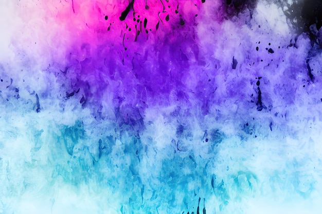 Paint water color mystery blue pink contrast vapor floating splash cloud