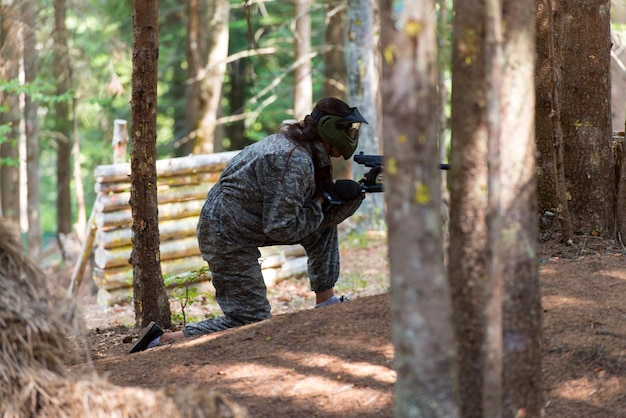 Foto tiratore di paintball