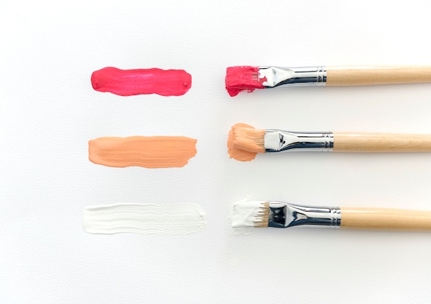 Photo paintbrush art tool on white background