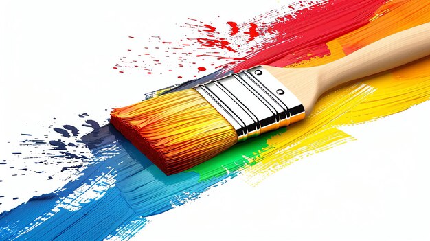 A paintbrush is a tool used to apply paint to a surface It consists of a handle usually made of wood and a brush head made of bristles