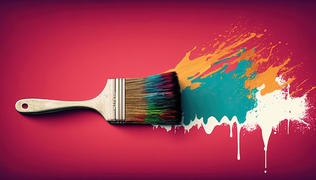 A paintbrush with a paintbrush that has the word art on it.