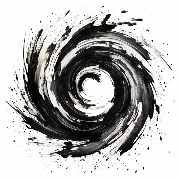 A painted black spiral