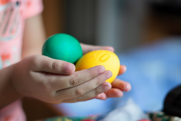 Uova dipinte il giorno di pasqua