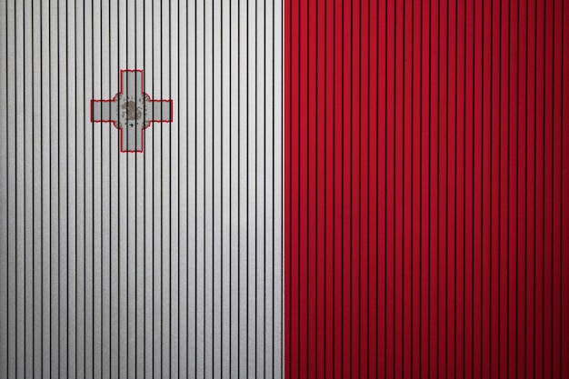 Painted national flag of Malta on a concrete wall