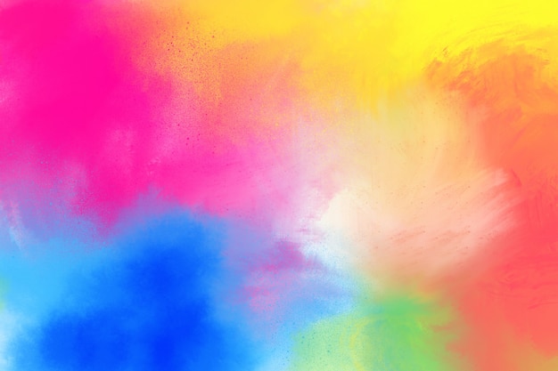 Photo painted rainbow brush strokes