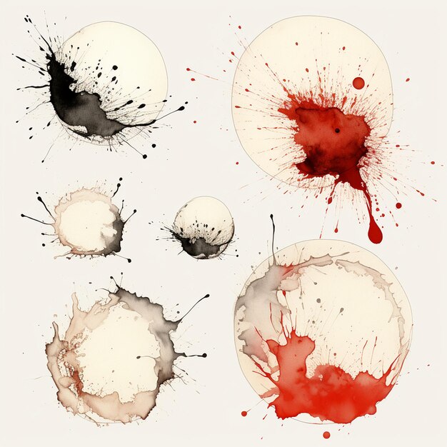 Photo painted splatters handdrawn elegance